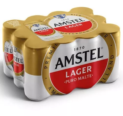 Amstel Pack Cerveja Lager Lata 269ml - 12 Unidades - Essência Brasileira