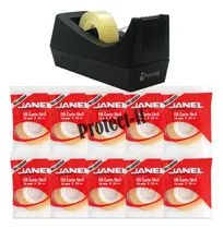 Comprar Despachador Pesado Con 10 Cintas Adhesivas Janel 18mm X 33m