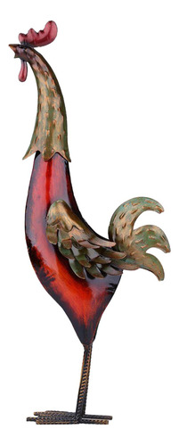Hierro Gallo Pollo Ornamento Estatua Escultura Comedor