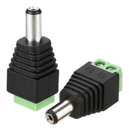 Conector Jack Dc Bornera Fuentes Cctv Macho Plug 2.1mm X 5.5