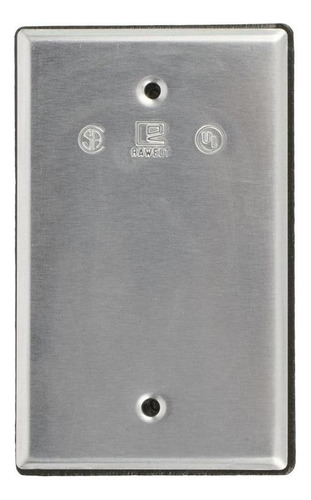 Tapa Rectangular Ciega Con Empaque De 11.6 X 7.1 Cm Color Plateado