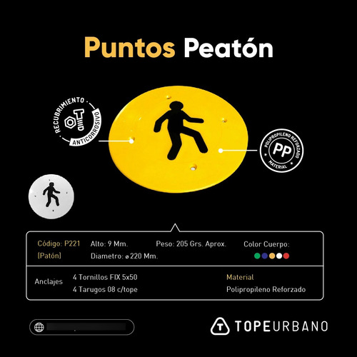 Punto Peatón Para Senda Peatonal - Tope Urbano S.a