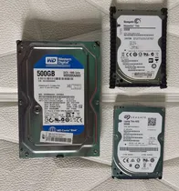 Comprar Lote De 3 Discos Duros 2 X 500gb, 1 X 300gb Wd Y Seagate Hdd