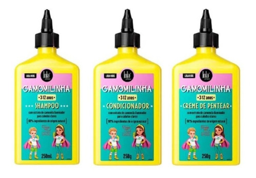 Imagem 1 de 1 de Kit Lola Kids Camomilinha Shampoo & Condic & Creme Pentear.