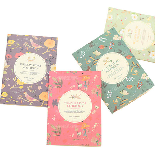 Libro De Bolsillo Para Viajes Con Flores Y Pájaros, 24 Unida