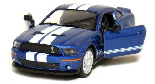 5 2007 Ford Shelby Gt500 Con Stripes 1:38 Scale (azul) Por K