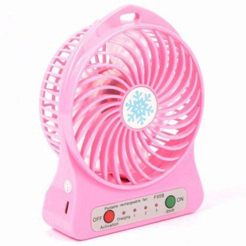 Mini Ventilador De Mesa Rosa Eiyo