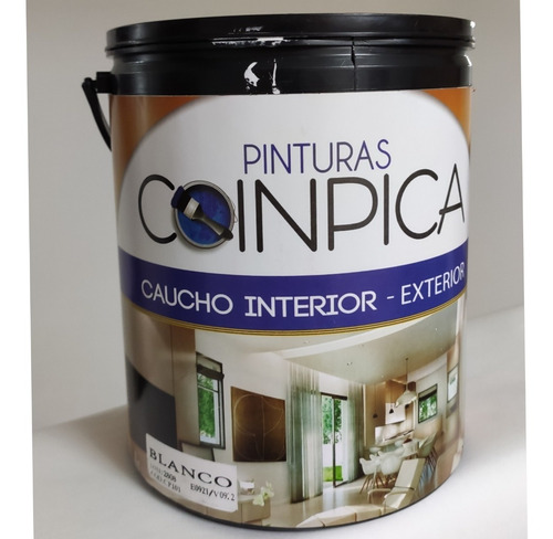 Pintura Caucho Blanco Interiores - Exteriores Coinpica Galón