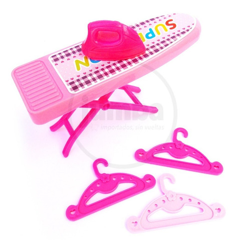 Set De Lavadero De Juguete A Pilas Sonido Plancha Lavarropa