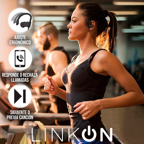 Imagen 7 de 10 de Audifonos Deportivos Inalambricos Bluetooth Microfono