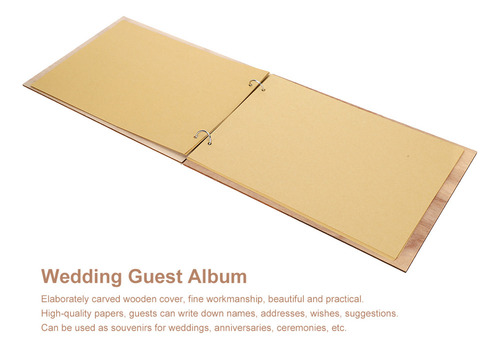 Wj Libro De Visitas, Innovador Álbum De Boda De Madera,