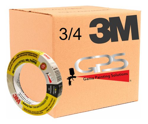 Masking Tape 3/4 Línea 203 3m Caja Con 48 Piezas