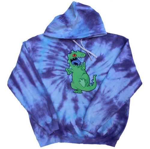 Sudadera Hoodie De Moda, Tie Dye Estampada De Rugrats Reptar