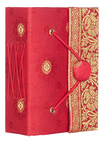 Sari Journal Mini 8cm X 10cm - Rojo - Unlined Recycled Paper