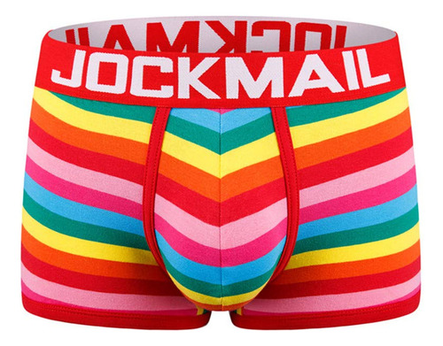 Calzoncillos Jockmail De Algodón Con Rayas Arcoíris Para Hom