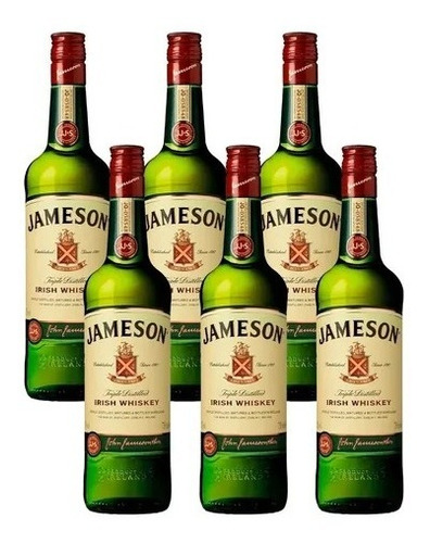 Whisky Jameson 700ml Triple Destilled Irish X 6 Unidades