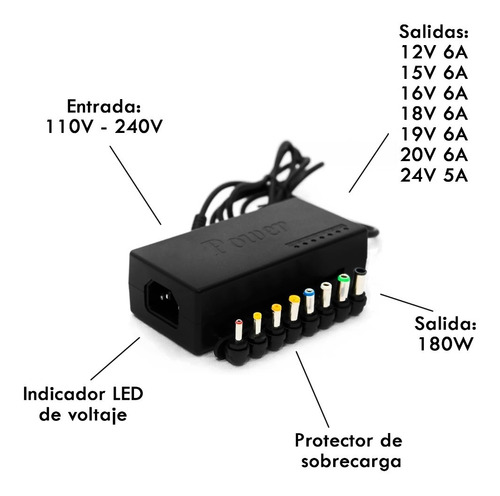Cargador Universal Netbook Notebook Laptop Hp Toshiba Acer