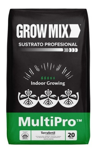 Imagen 1 de 5 de Grow Mix Multipro 20 Sustrato Growmix Pro Perlita Indoor