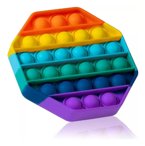 Juego Pop-it Octágono Multicolor Antiestrés (fidget Toy)