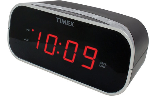 Reloj Despertador Timex T121b Con Pantalla Roja De 0.7 Pulga