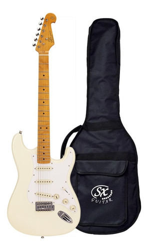 Guitarra Eléctrica Sx Stratocaster Con Funda, Vintage White