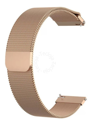 Pulseira Para Galaxy Active 1 E 2 40mm Ou 44mm Aço Milanese Cor Rose-gold