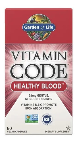 Garden Of Life | Vitamin Code | Healthy Blood | 25mg | 60cap