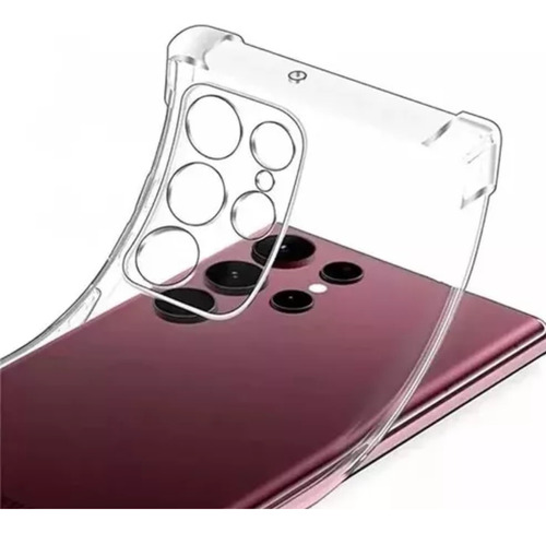 Funda Para S22 Ultra  Transparente Con Protector De Camara