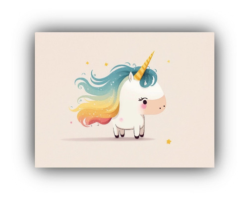 Arte De Pared Dibujos Unicornios Originales 30x20cm