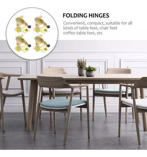 4 Patas De Mesa De Bisagra Plegable 90 Grados Mesa De Freno