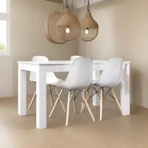 Comprar Combo Eco Mesa Comedor Extensible 120 A 160 + 4 Sillas Eames