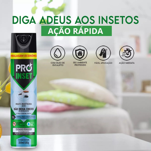 Multi-inseticida Aerossol Base Água Proinset Frasco 350ml