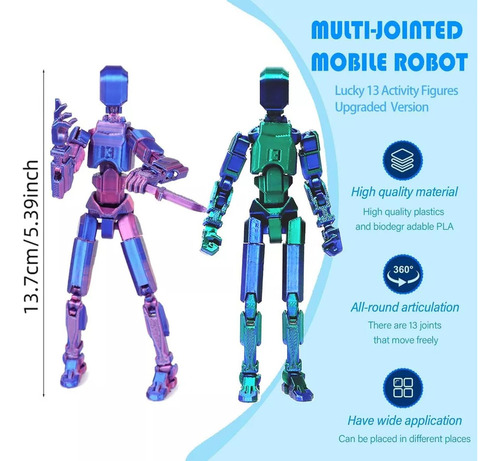 I 4pcs Figuras De Acción T13 Ensambladas, Robot 3d