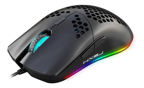 Imagen 2 de 5 de Mouse de juego HXSJ J900 negro