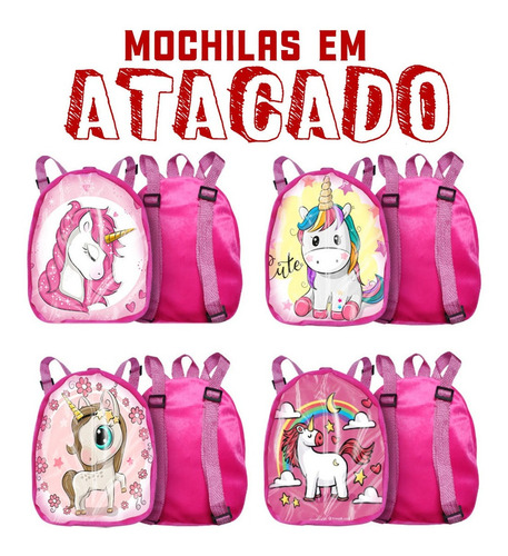 Mochila Infantil Creche Atacado Feminina Promoção 100 Un