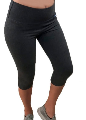 Calza Algodon Y Lycra Capri Deportiva Mujer