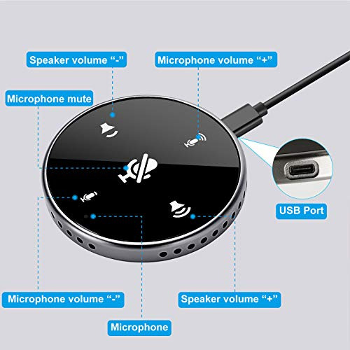 Micrófono De Conferencia Usb Mejorado Con Altavoz, Portátil