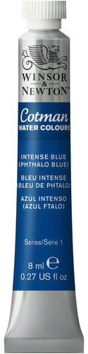 Aquarela Cotman Winsor And Newton Pomo 8 ml Cor Azul Intenso (azul Ftalo) 327