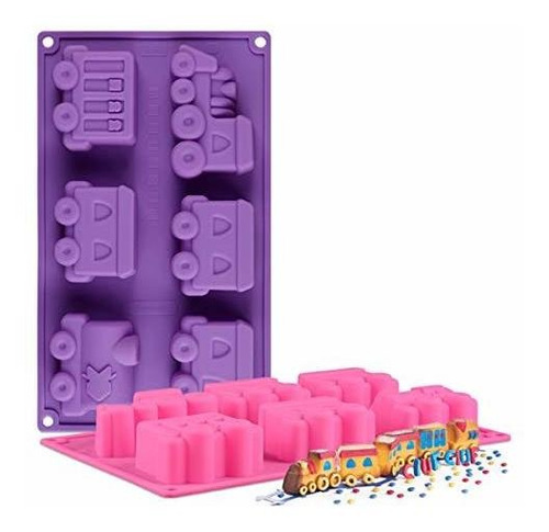 Molde De Silicona Para Muffins Con Diseño De Tren - 2