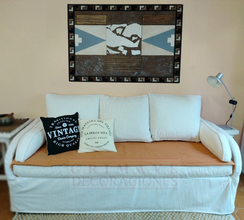 Imagen 2 de 3 de Pillow Protector Asiento Sillon Tusor 3 Cuerpos. E/todo Pais