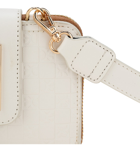 Cartera Cierre Sencillo Cloe Yemam Grande Color Blanco