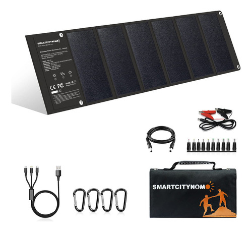 Panel Solar Plegable Para Acampar: 42w Portador Solar Portat