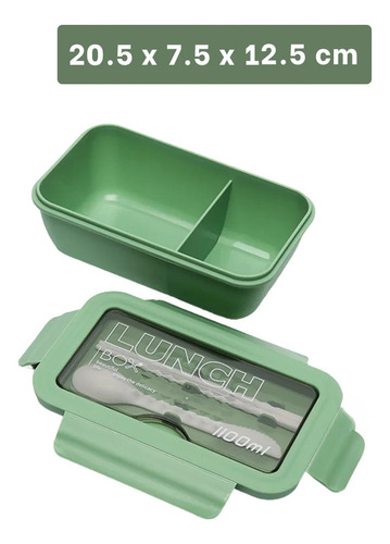 Pack4 Tupper 850ml Para Alimentos Frescos En Verde