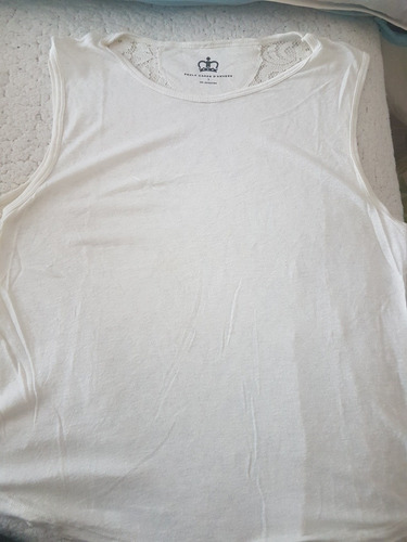 Musculosa Paula Cahen Danvers De Linen Y Encaje Detras