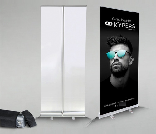 Portabanner Roll Up Con Banner - 85 X 200 Cm