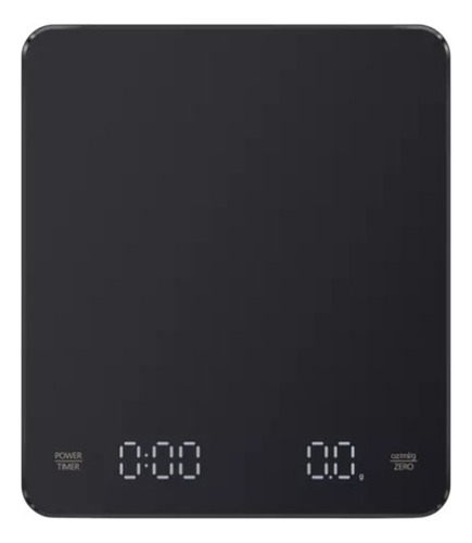 Balança Digital Café 3kg Cronômetro Barista Com Bateria Usb Capacidade Máxima 3 Kg Cor Preto