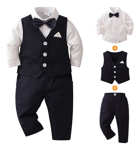 Conjunto De Atuendo Formal Para Bebé Niño Pequeño De 0 A 5 A