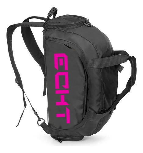 Maleta Deportiva Gym Viaje Mochila Super Calidad Echt Bk Color Negro Con Rosa