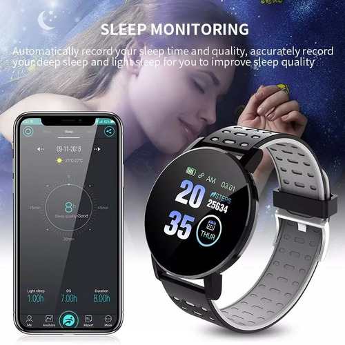 Smartwatch 119 Plus - Rendondo Deportivo Notificación Redes