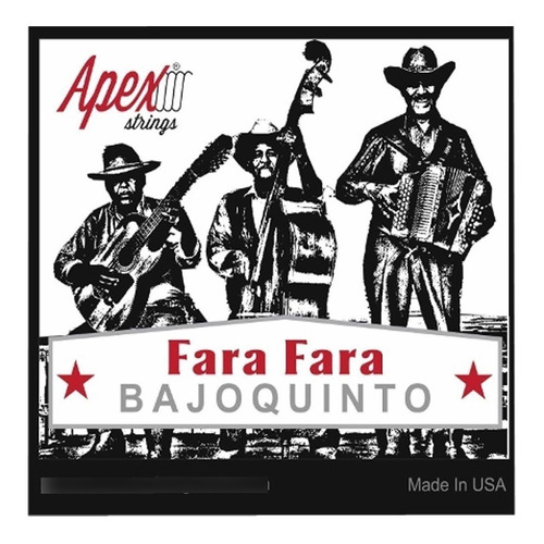 Set De Cuerdas Apex Fara Fara Acero Para Bajo Quinto 